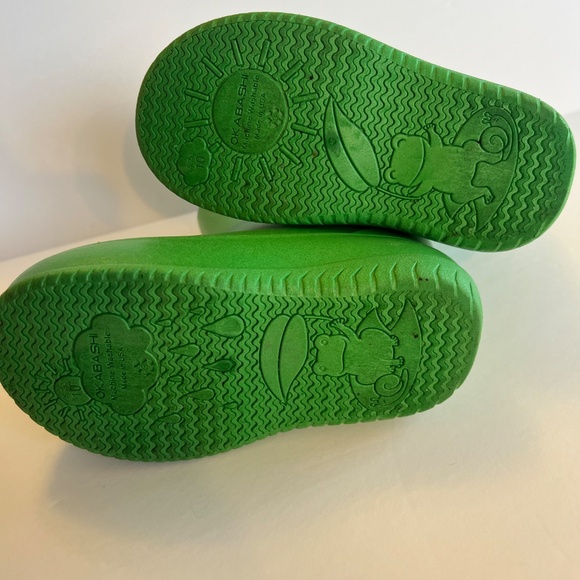 Okabashi Rain Boots Green with Monster Eye Toddler 10 - Picture 7 of 7